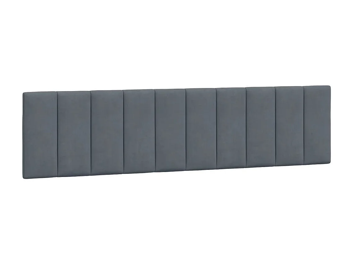 Letto con Materasso Hanko Grigio Scuro 200x200 cm Velluto