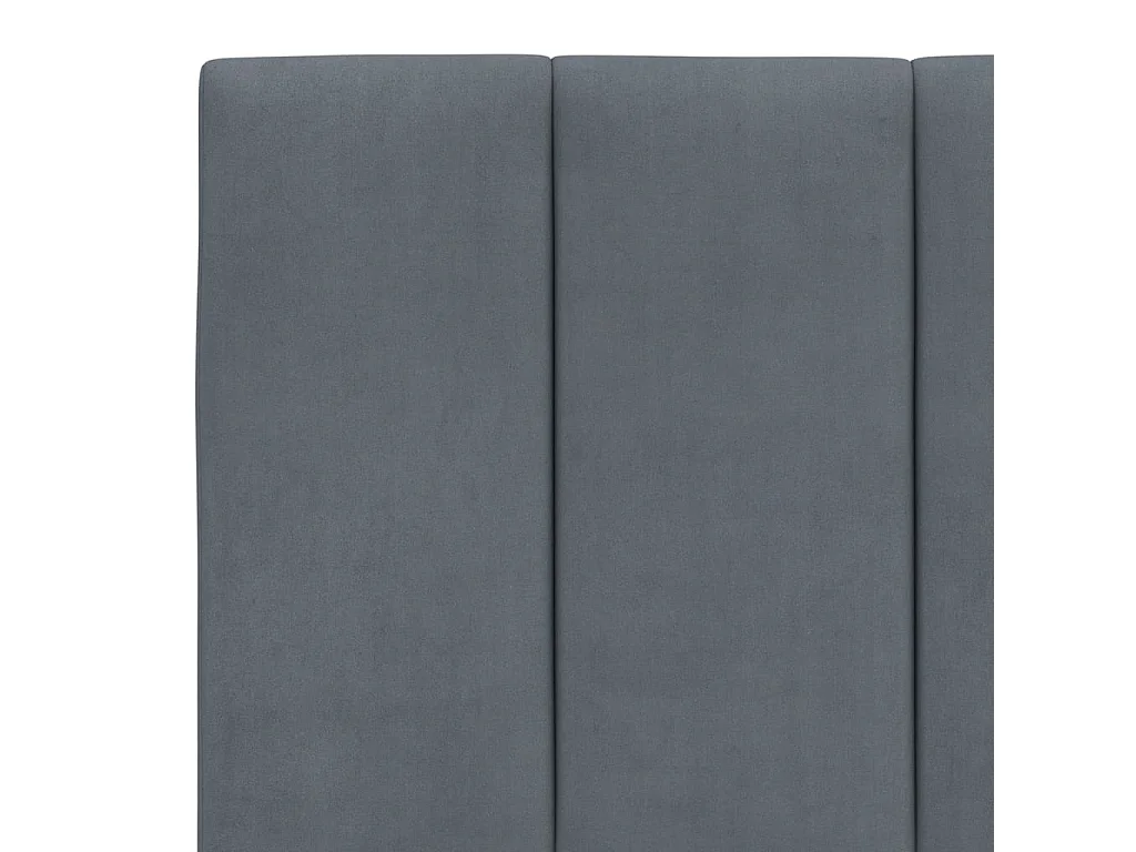 Letto con Materasso Hanko Grigio Scuro 200x200 cm Velluto