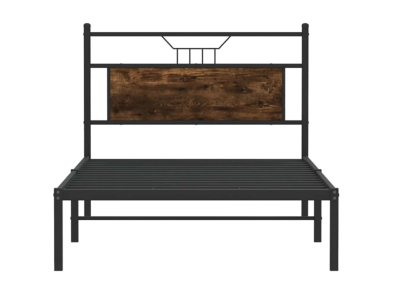 Bedframe zonder matras spaanplaat gerookt eikenkleurig