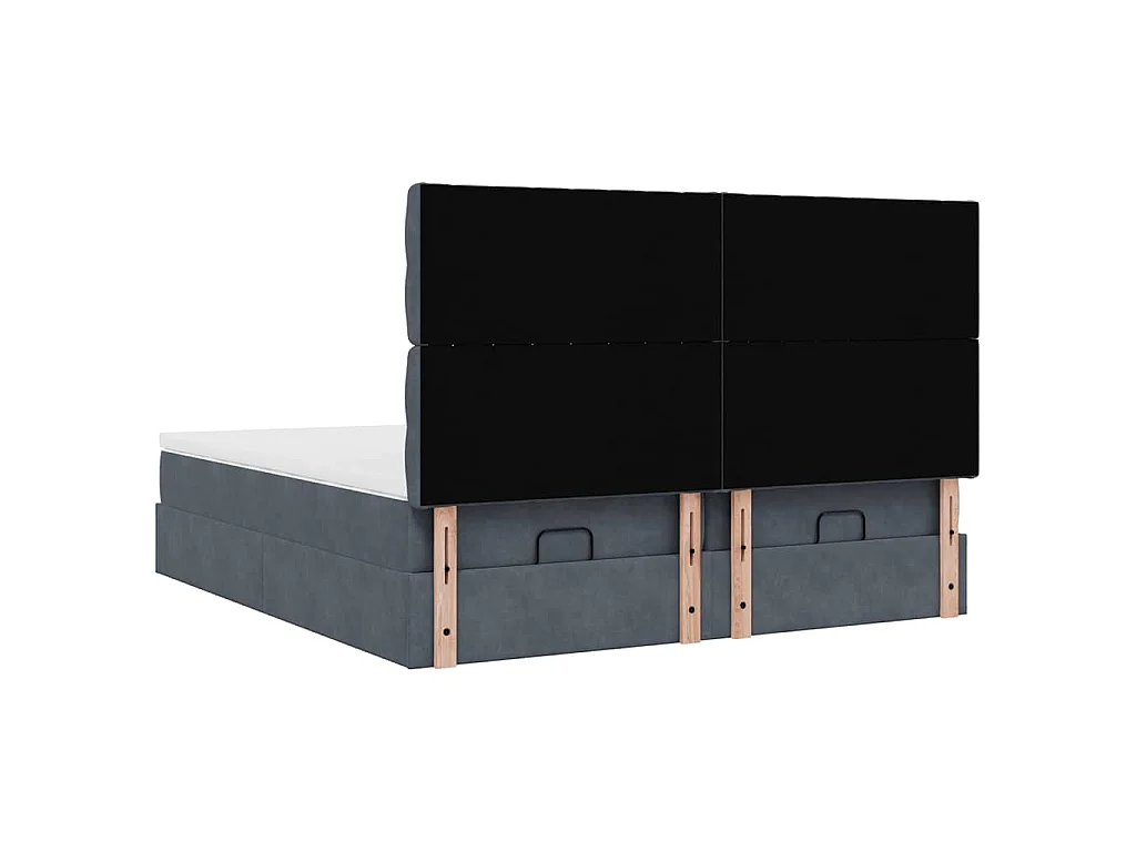 Ottoman bed met matrassen en LED's 200x200cm fluweel