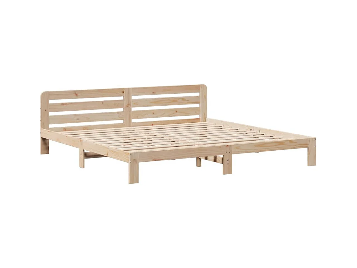 Cadre de lit sans matelas 200x200 cm bois massif de pin