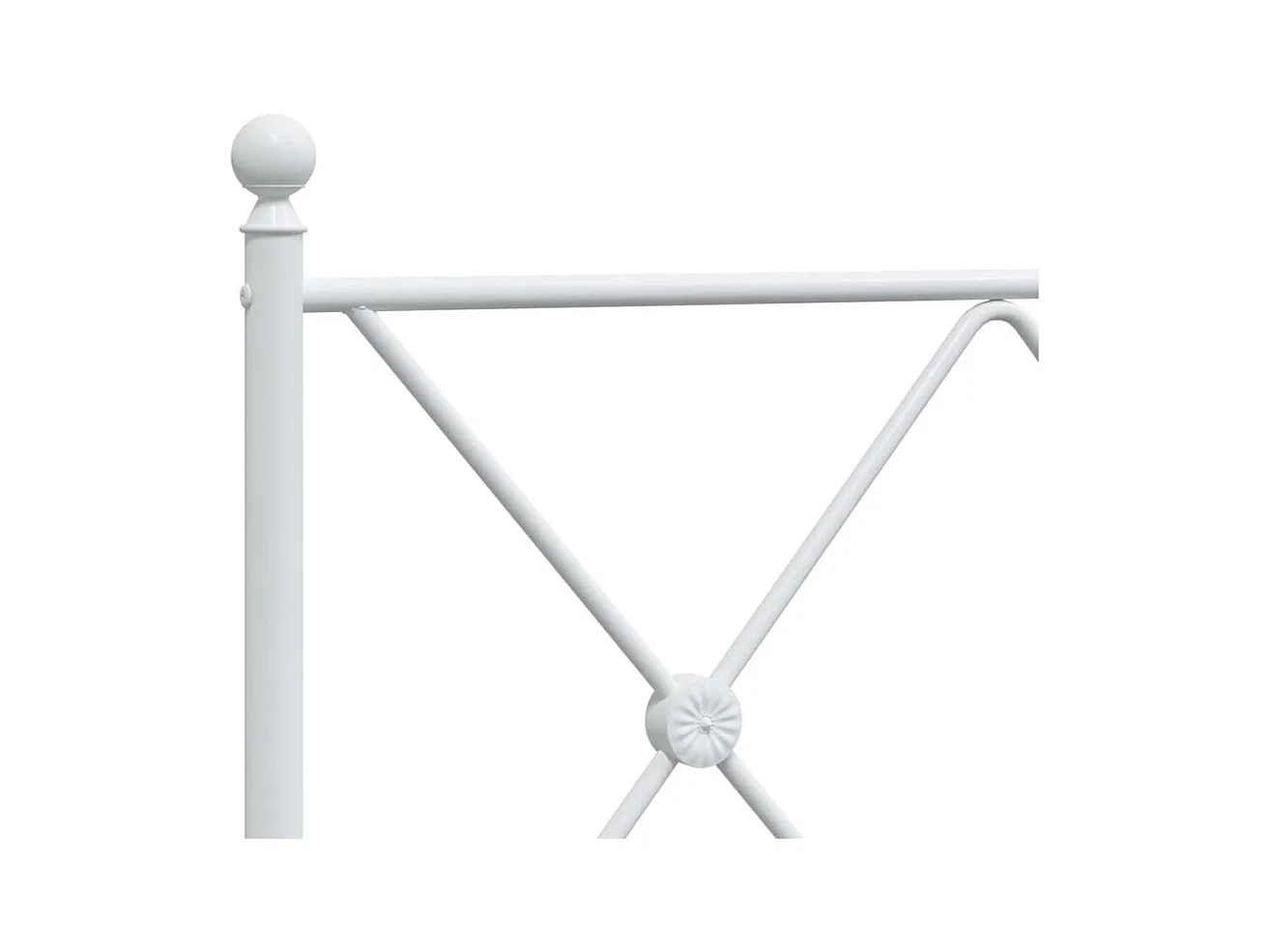 Bettgestell mit Kopf- und Fußteil Metall Weiß 107x203 cm
