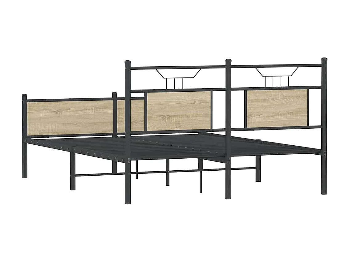 Cadre de lit sans matelas chêne sonoma 150x200 cm