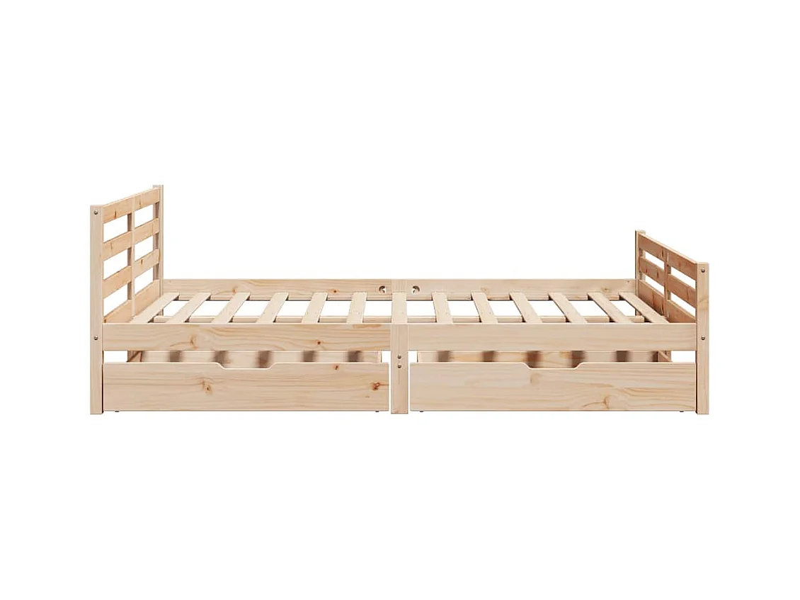 Cadre de lit sans matelas 150x200 cm bois de pin massif