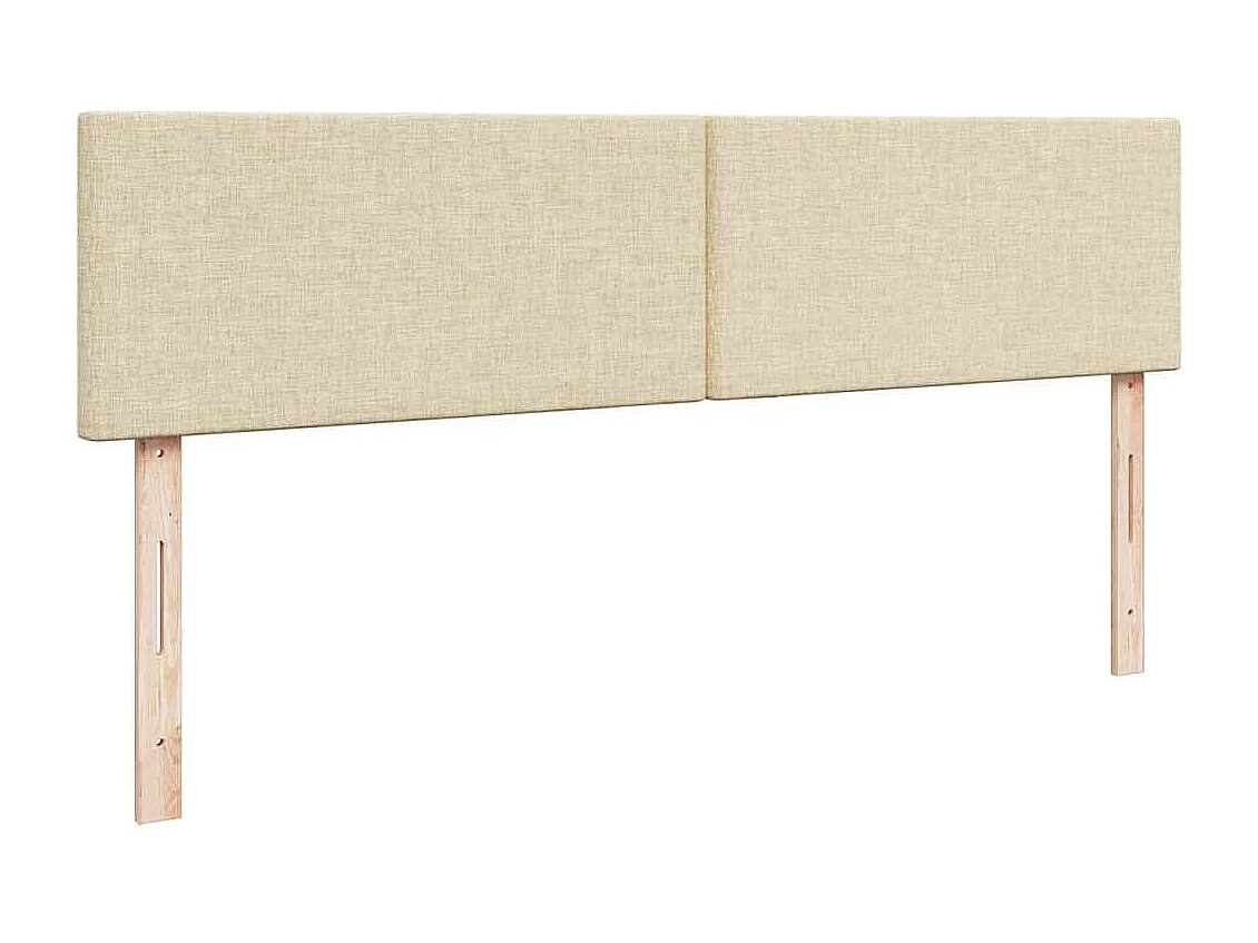 Ottoman-Bett mit Matratzen Creme 200x200 cm Stoff