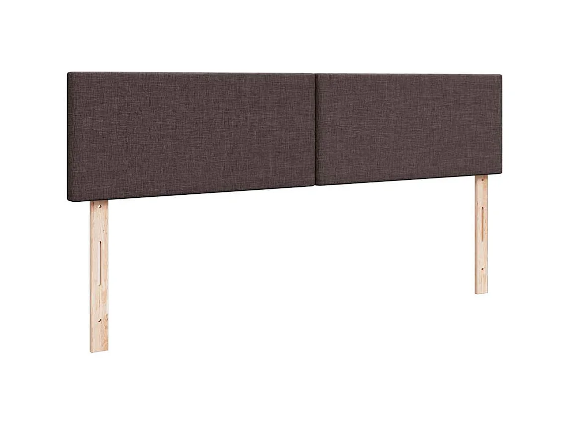 Ottoman-Bett mit Matratzen Dunkelbraun 200x200 cm Stoff