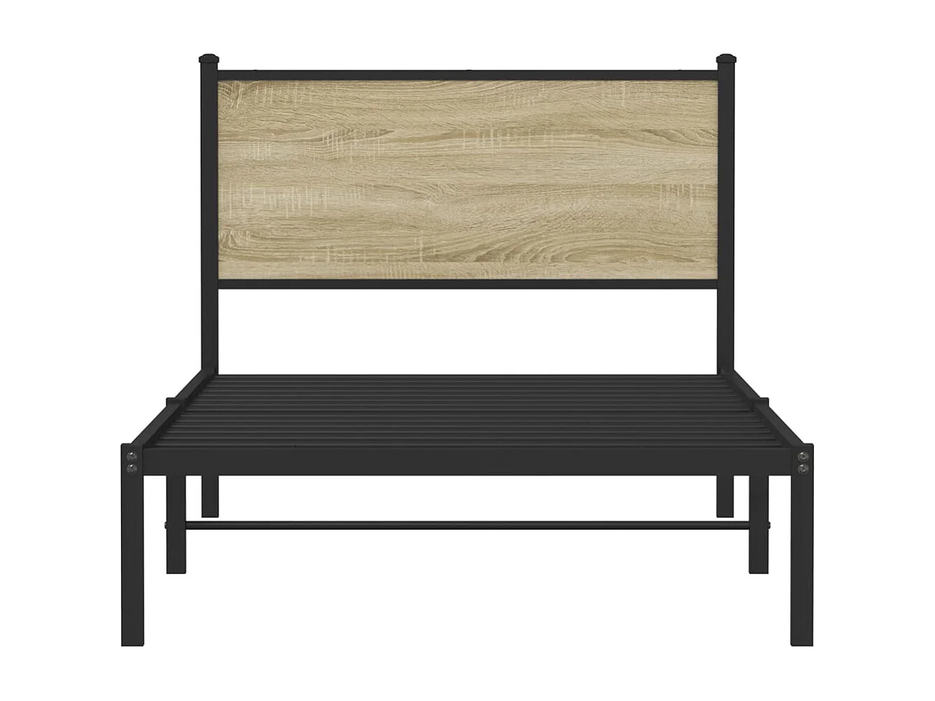 Bedframe zonder matras metaal sonoma eikenkleurig 107x203 cm