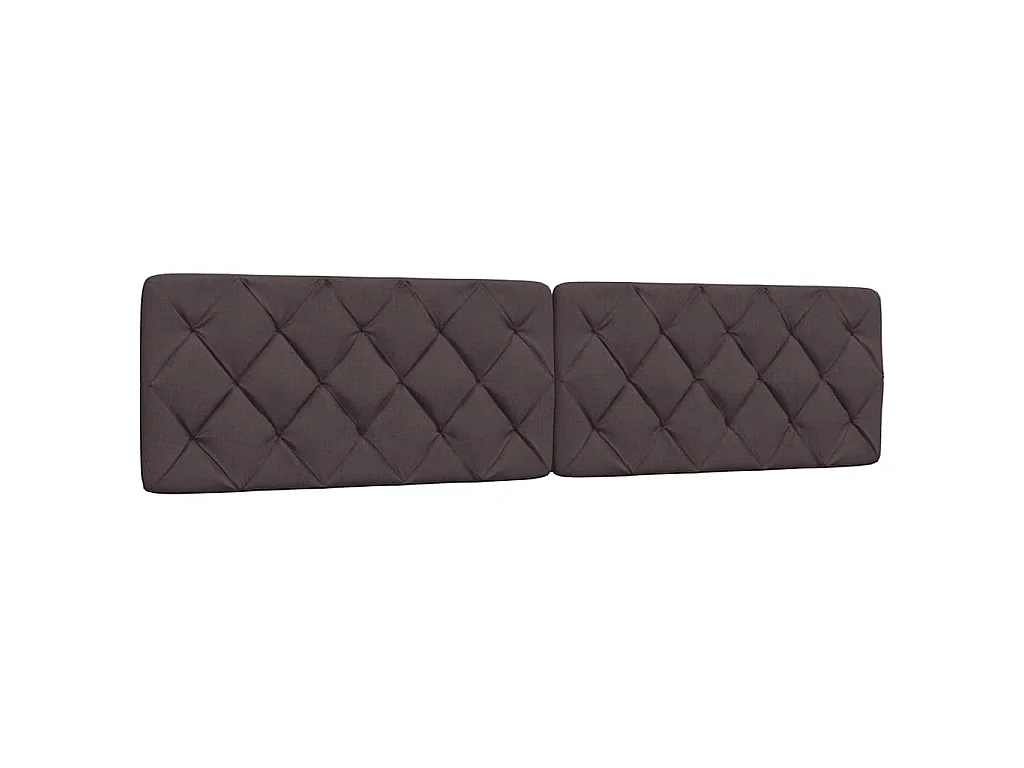 Lit avec matelas marron foncé 200x200 cm tissu