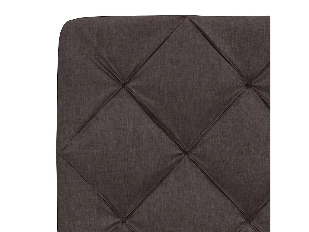Bett mit Matratze Dunkelbraun 200x200 cm Stoff