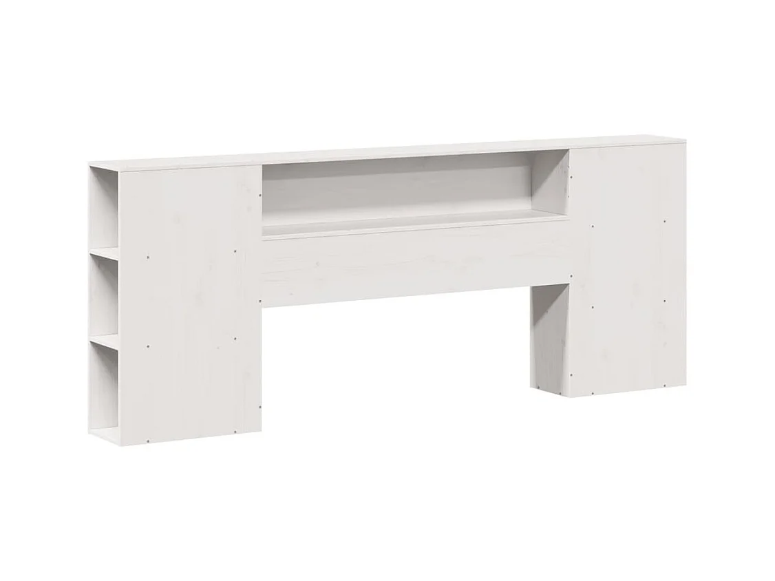 Cadre de lit sans matelas blanc 200x200 cm bois massif de pin