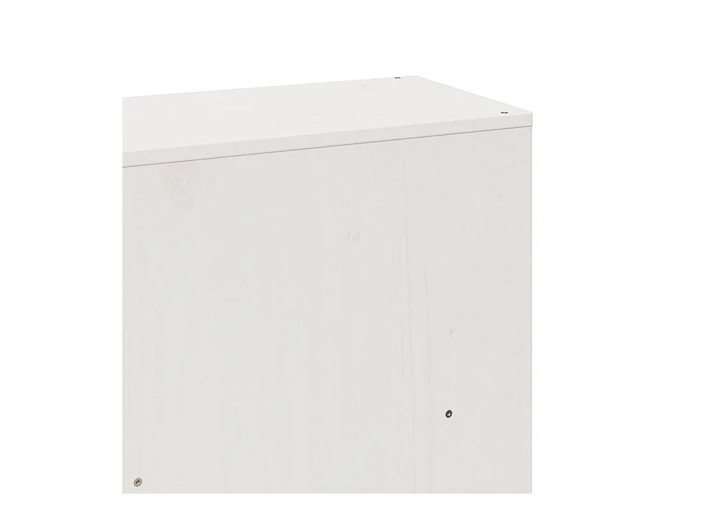 Cadre de lit sans matelas blanc 200x200 cm bois massif de pin