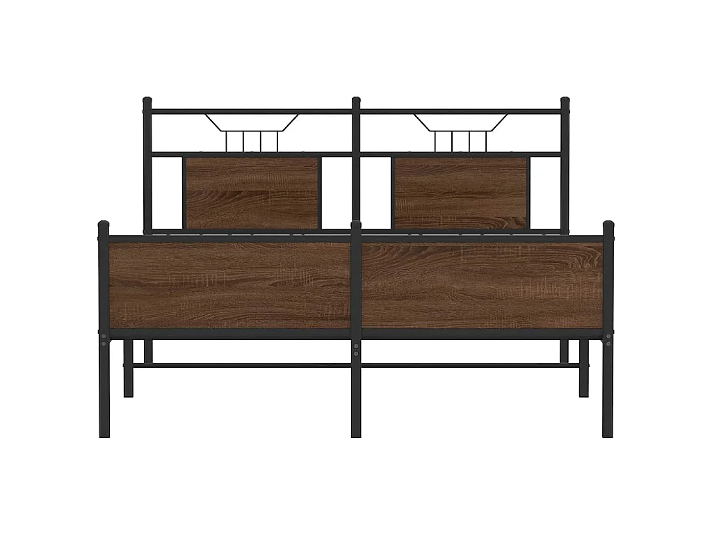 Bedframe zonder matras bewerkt hout bruin eikenkleur 150x200 cm