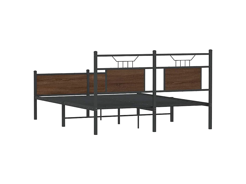 Bedframe zonder matras bewerkt hout bruin eikenkleur 150x200 cm
