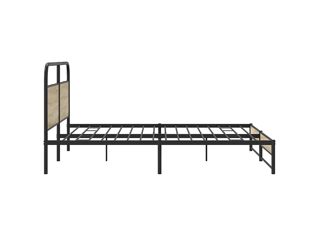 Bedframe zonder matras metaal gerookt eikenkleurig 200x200 cm