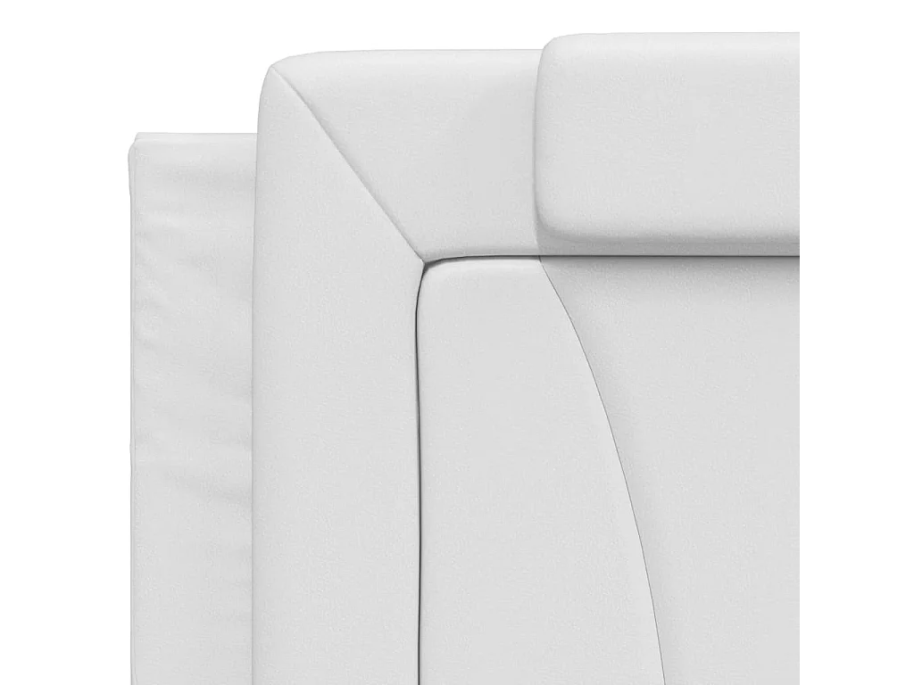 Bed "Viana" met matras kunstleer wit 200x200 cm