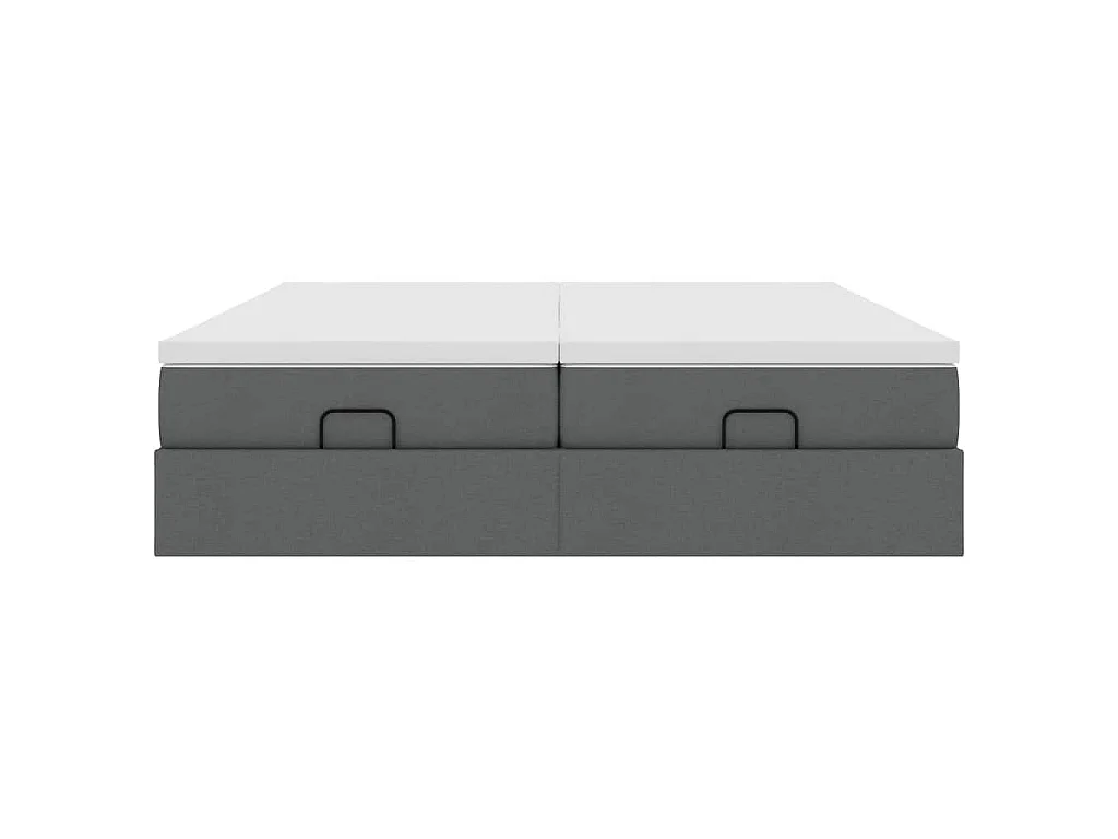 Struttura Letto Pouf con Materassi 200x200 cm in Tessuto