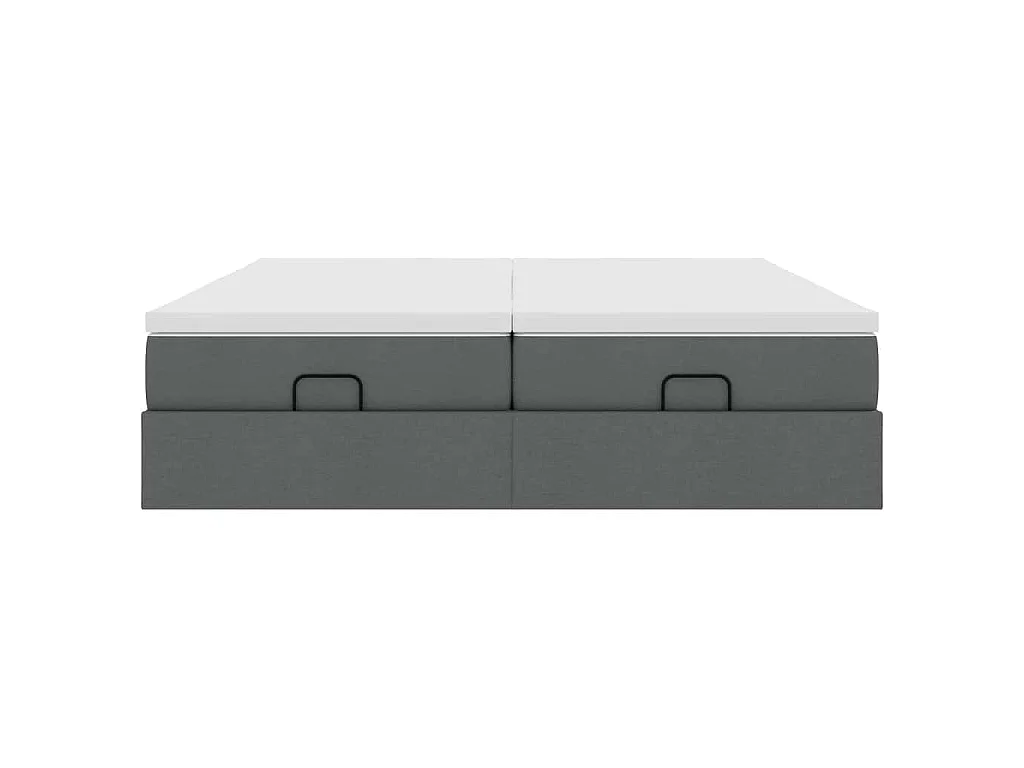 Struttura Letto Pouf con Materassi 200x200 cm in Tessuto