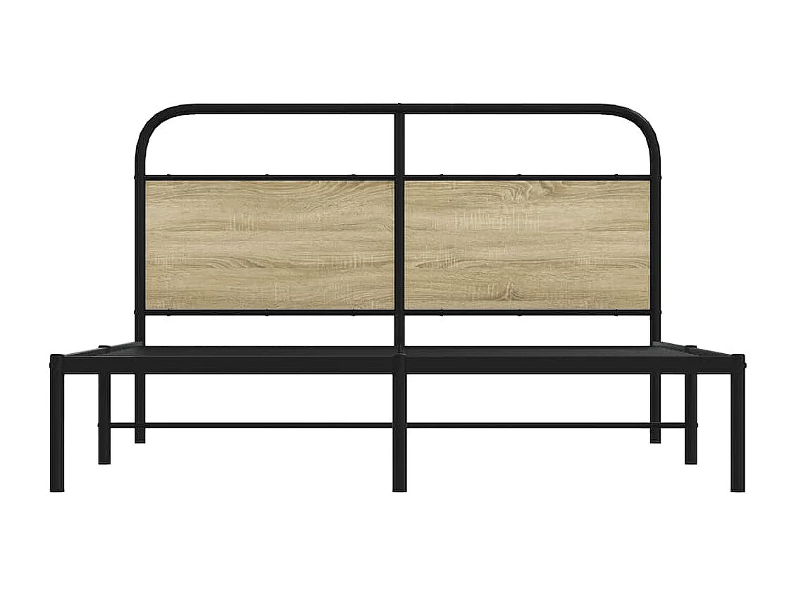 Bedframe zonder matras bewerkt hout sonoma eikenkleur 150x200cm