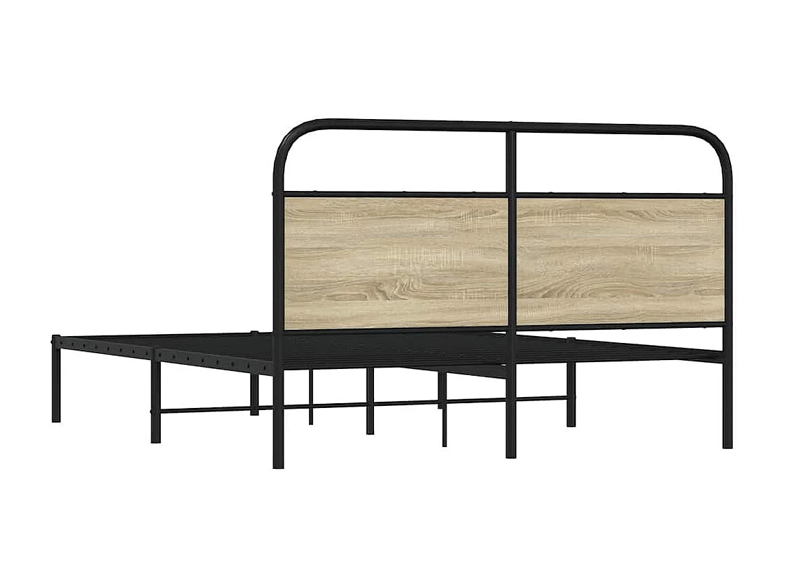 Bedframe zonder matras bewerkt hout sonoma eikenkleur 150x200cm