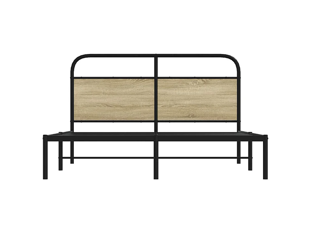 Cadre de lit sans matelas 150x200 cm chêne sonoma