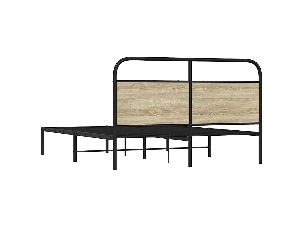 Cadre de lit sans matelas 150x200 cm chêne sonoma
