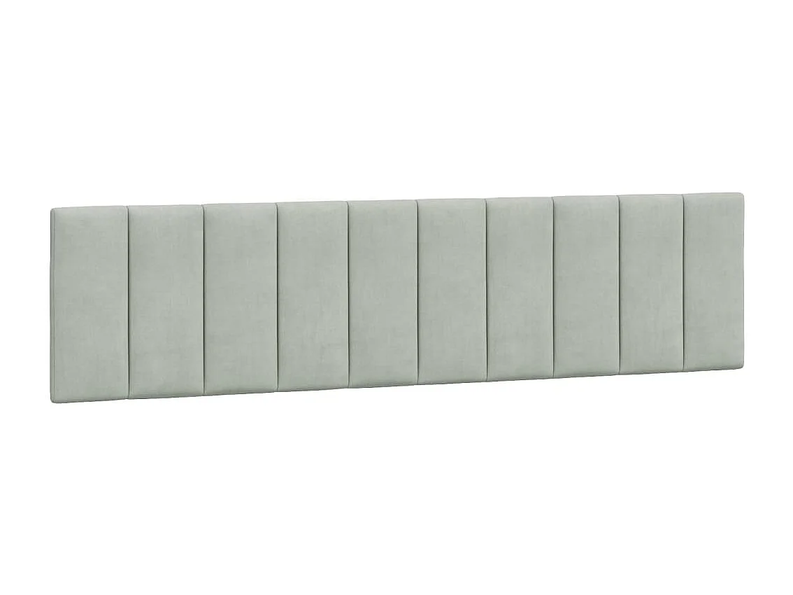 Bettgestell mit LED ohne Matratze "Hanko" Hellgrau 200x200 cm Samt