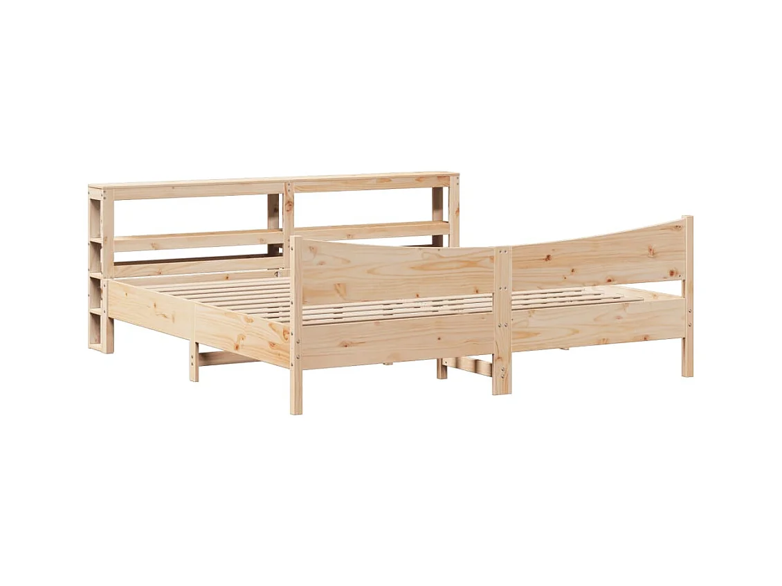 Cadre de lit avec tête de lit 200x200 cm Bois de pin massif