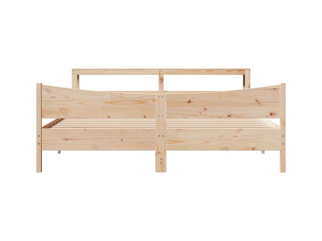 Cadre de lit avec tête de lit 200x200 cm Bois de pin massif