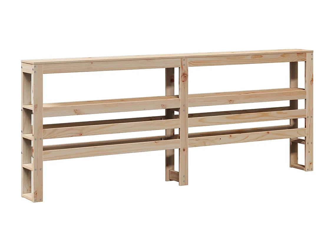 Bedframe met hoofdbord massief grenenhout 200x200 cm