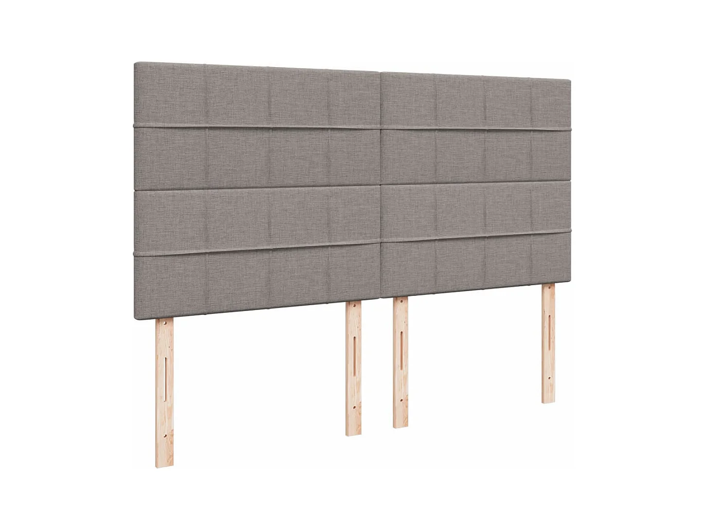 Sommier à lattes de lit avec matelas Taupe 200x200 cm Tissu