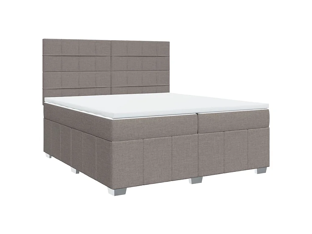 Boxspringbett mit Matratze Taupe 200x200 cm Stoff