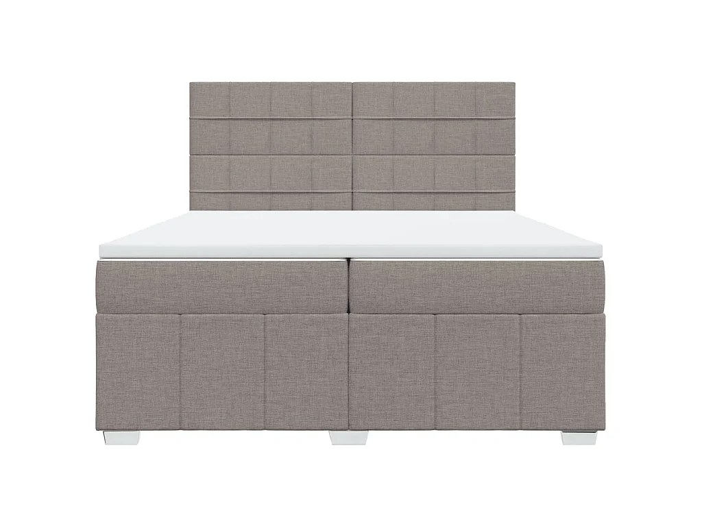 Boxspringbett mit Matratze Taupe 200x200 cm Stoff