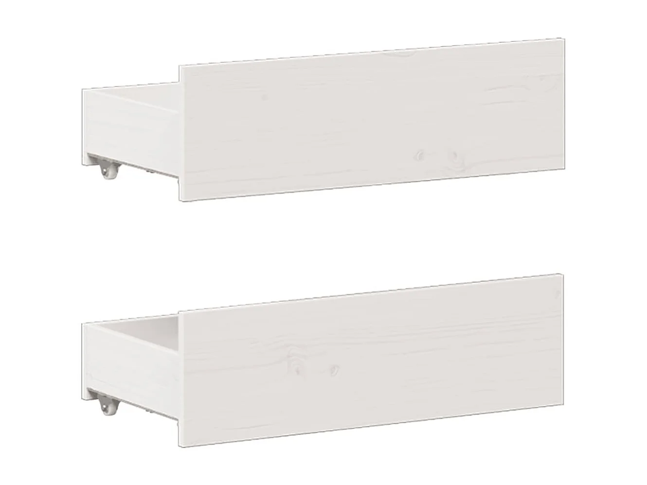 Giroletto senza Materasso con Testiera Bianco 200x200 cm Pino