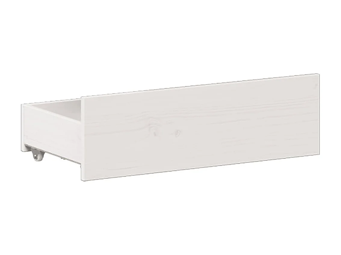 Giroletto senza Materasso con Testiera Bianco 200x200 cm Pino