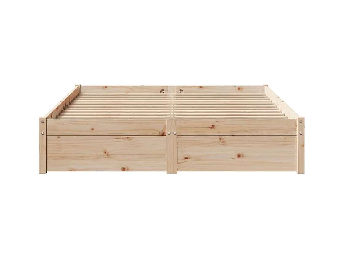 Cadre de lit sans matelas 150x200 cm bois de pin massif