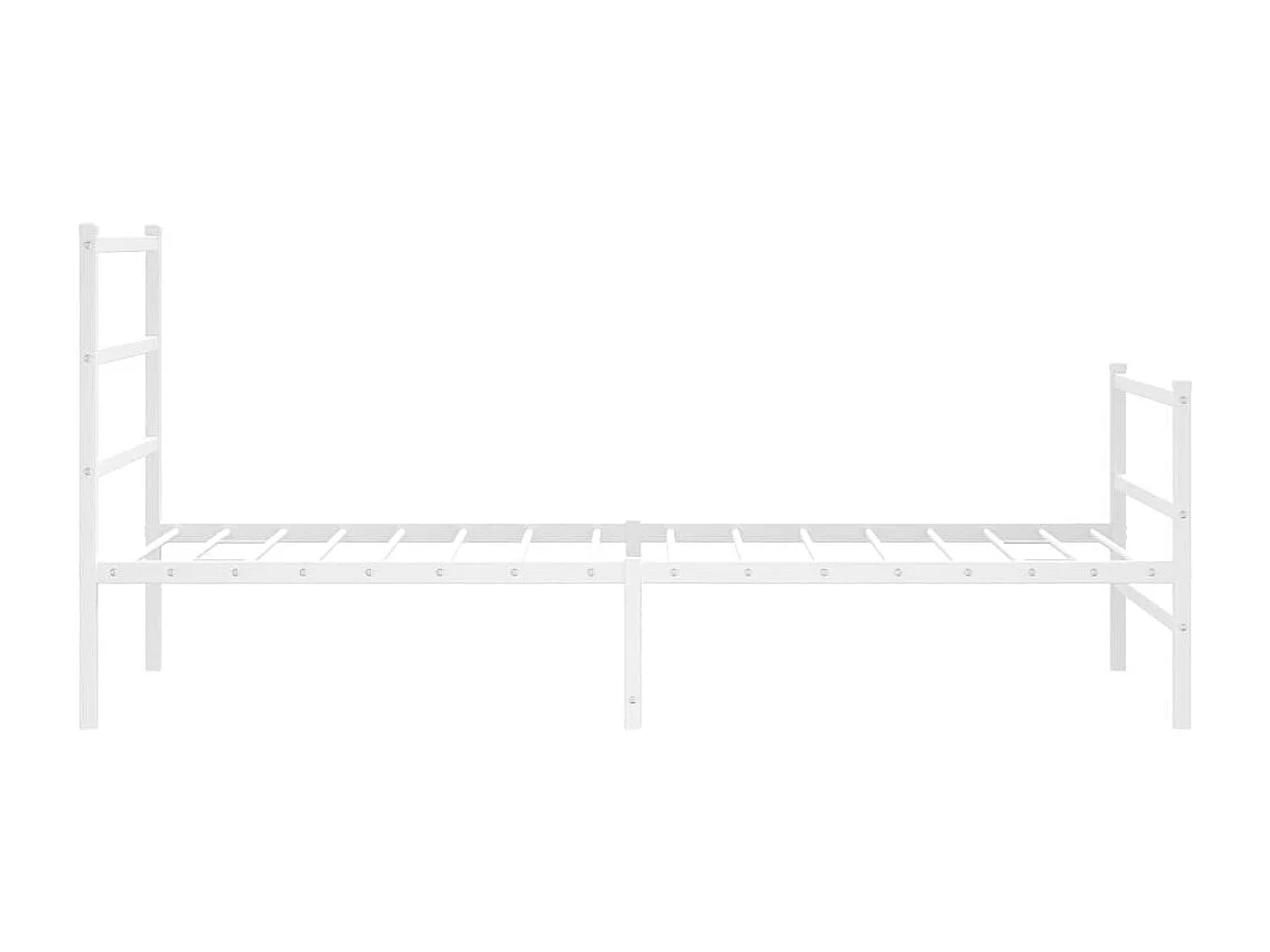 Giroletto con Testiera e Pediera Metallo Bianco 107x203 cm