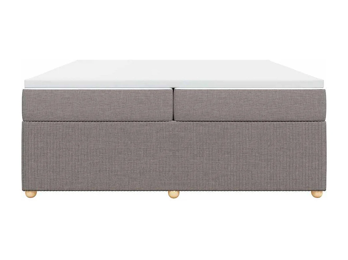 Sommier à lattes de lit avec matelas Taupe 200x200 cm Tissu