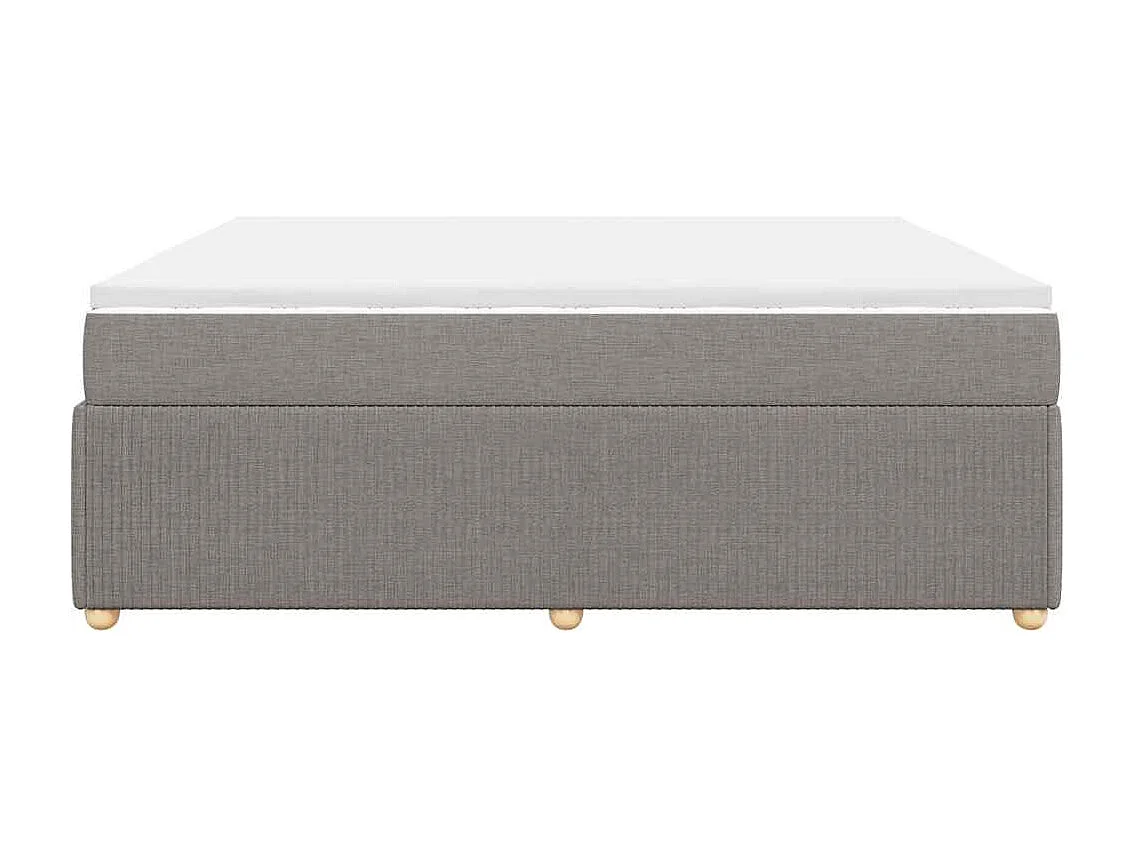 Sommier à lattes de lit avec matelas Taupe 200x200 cm Tissu
