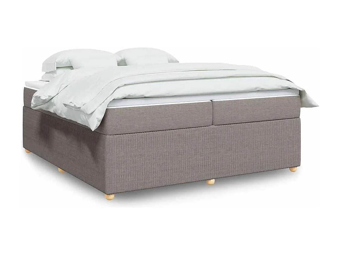 Boxspringbett mit Matratze Taupe 200x200 cm Stoff