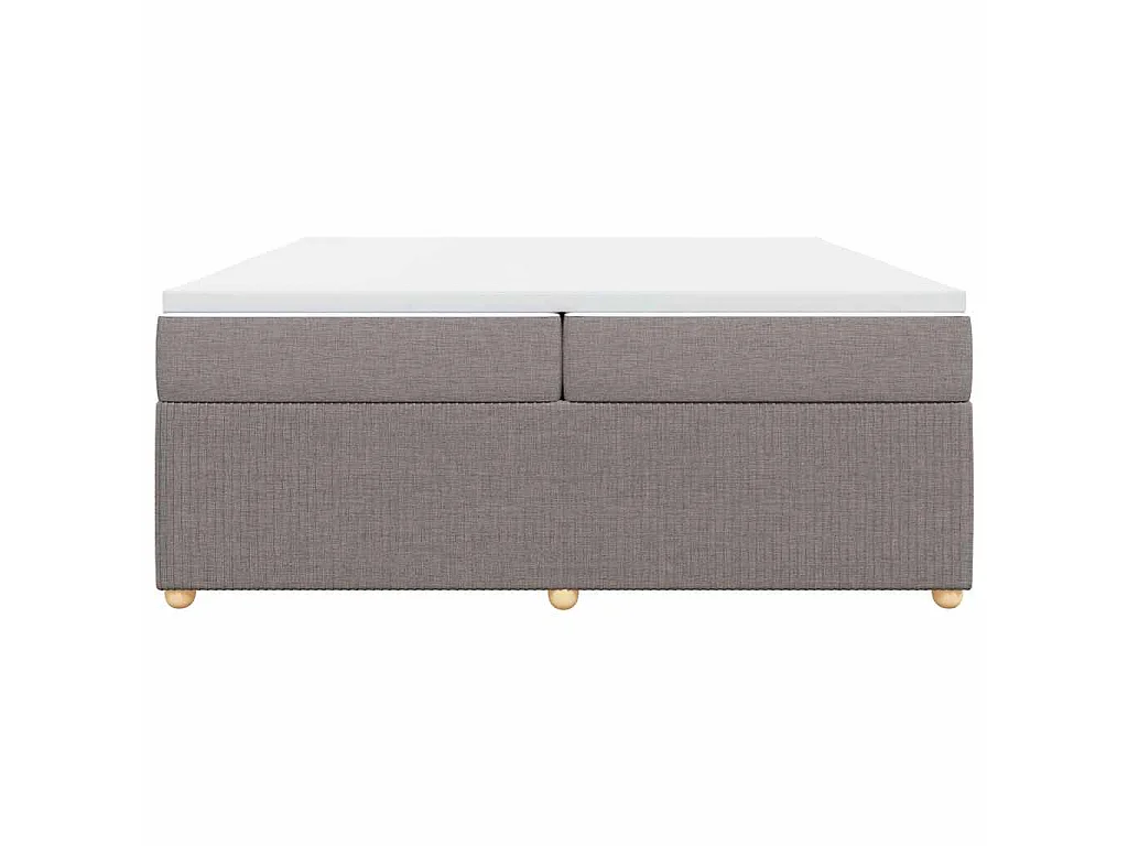 Boxspringbett mit Matratze Taupe 200x200 cm Stoff
