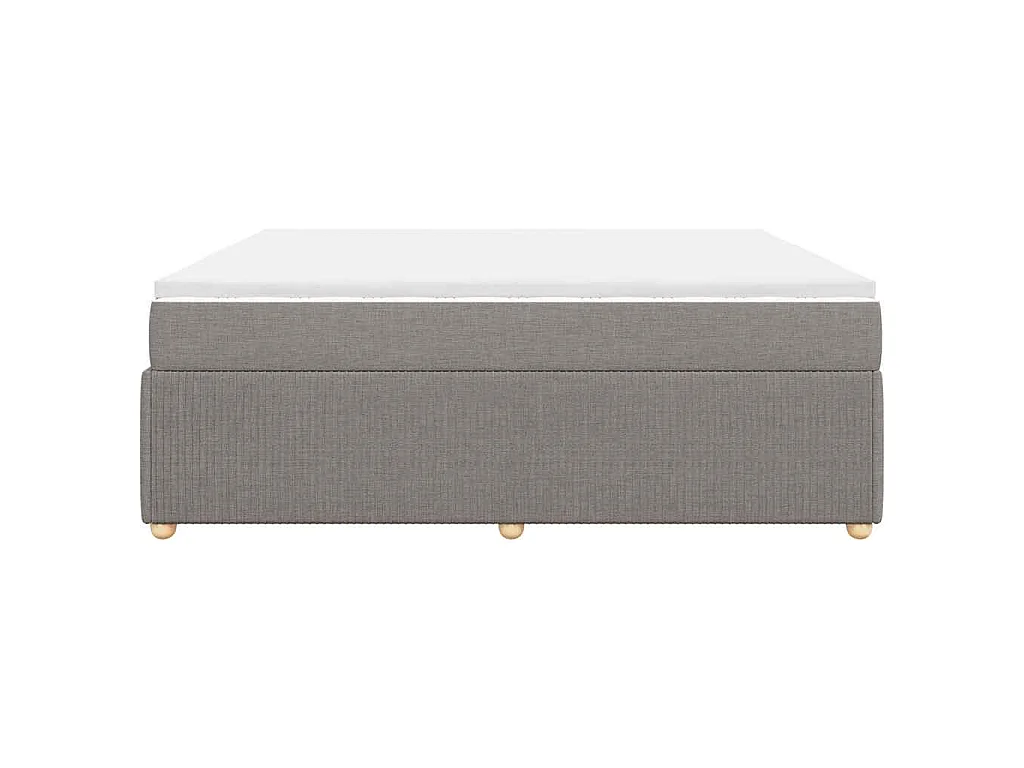 Boxspringbett mit Matratze Taupe 200x200 cm Stoff