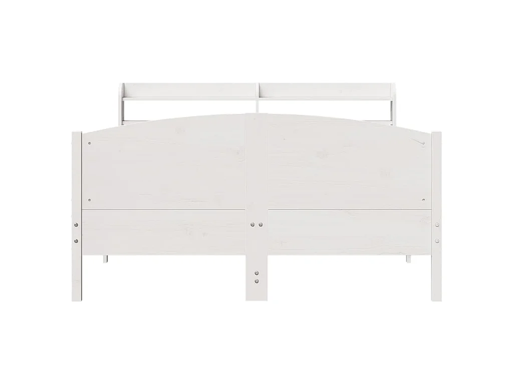 Cama sem colchão 150x200 cm madeira de pinho maciça branco