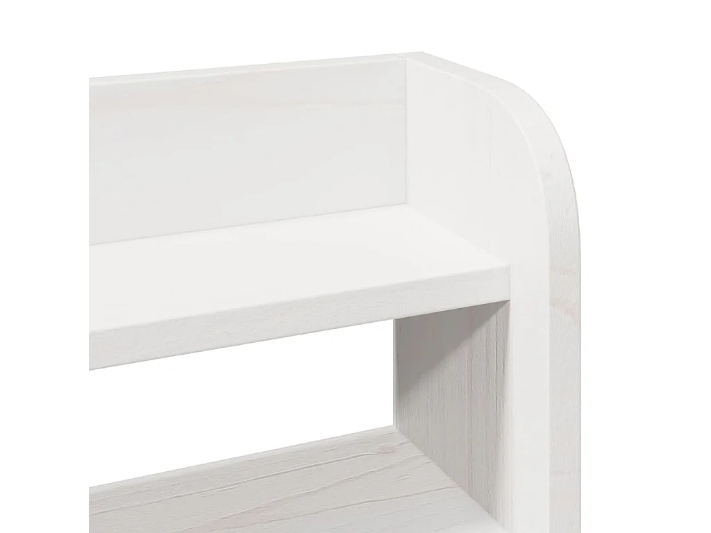 Cama sem colchão 150x200 cm madeira de pinho maciça branco