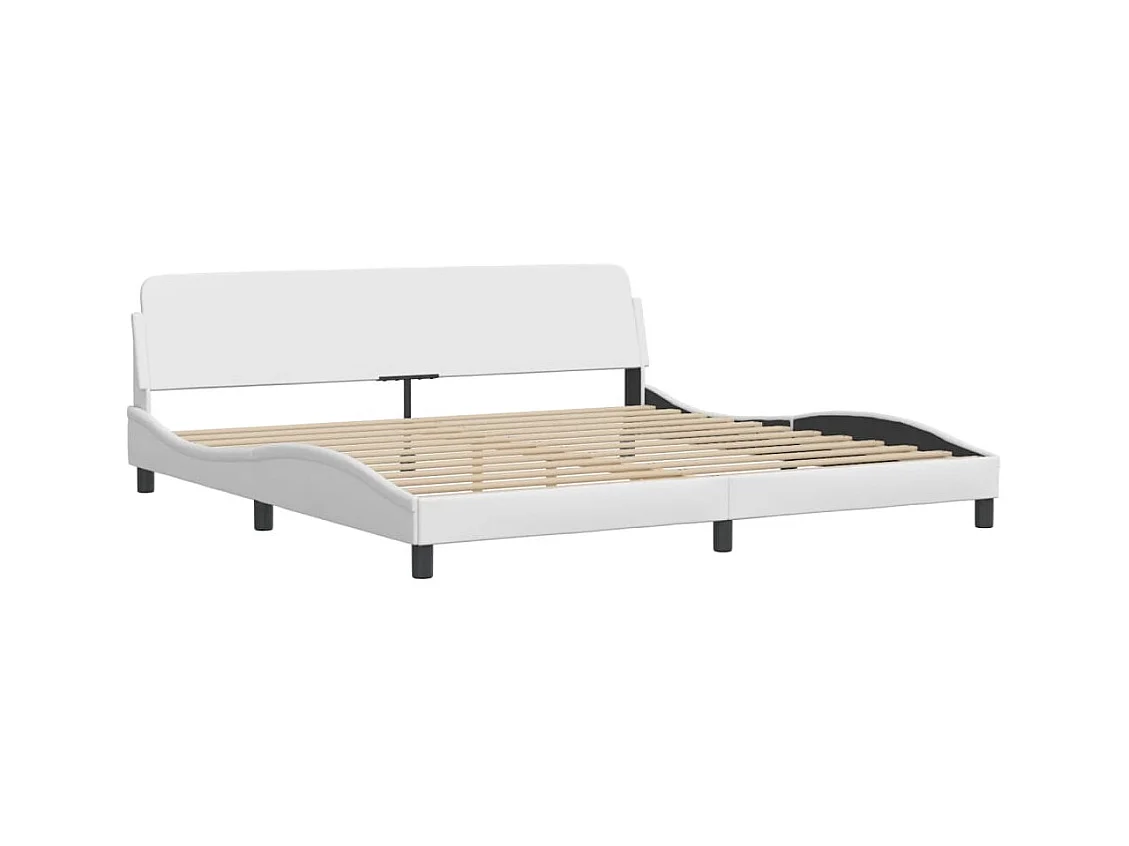 Bettgestell mit LED ohne Matratze "Hvar" Weiß 200x200 cm