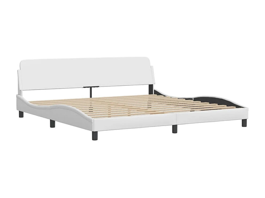 Bettgestell mit LED ohne Matratze "Hvar" Weiß 200x200 cm