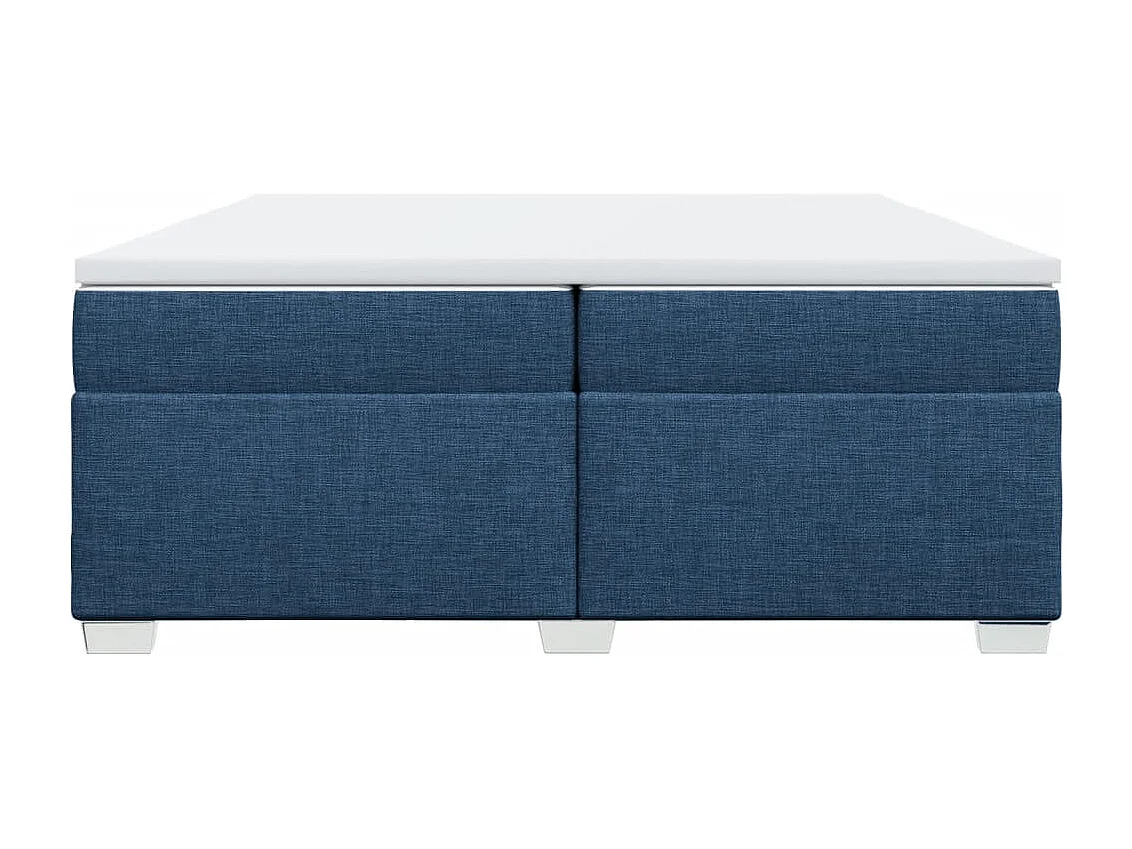 Giroletto a Molle con Materasso Blu 200x200 cm in Tessuto