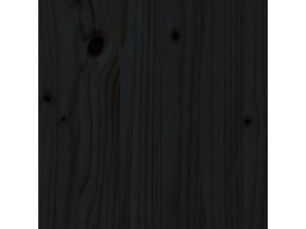 Cadre de lit sans matelas noir 200x200 cm bois massif de pin