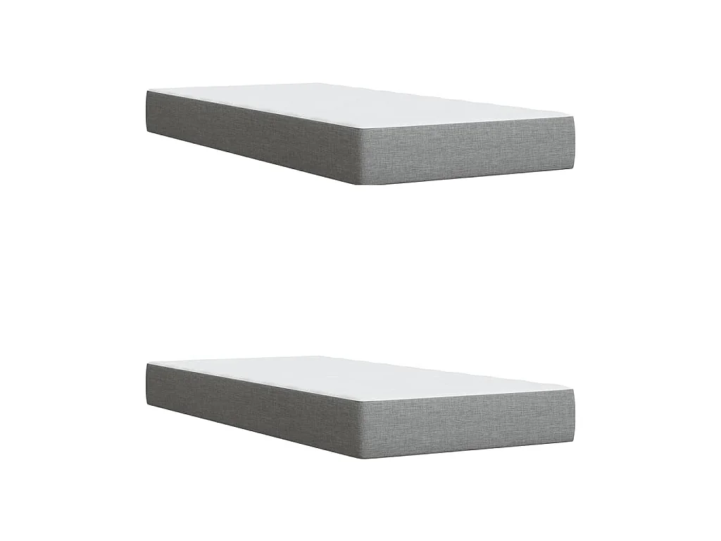 Boxspring met matras stof lichtgrijs 200x200 cm