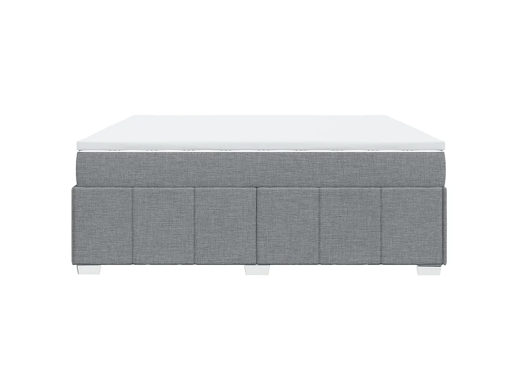 Boxspring met matras stof lichtgrijs 200x200 cm