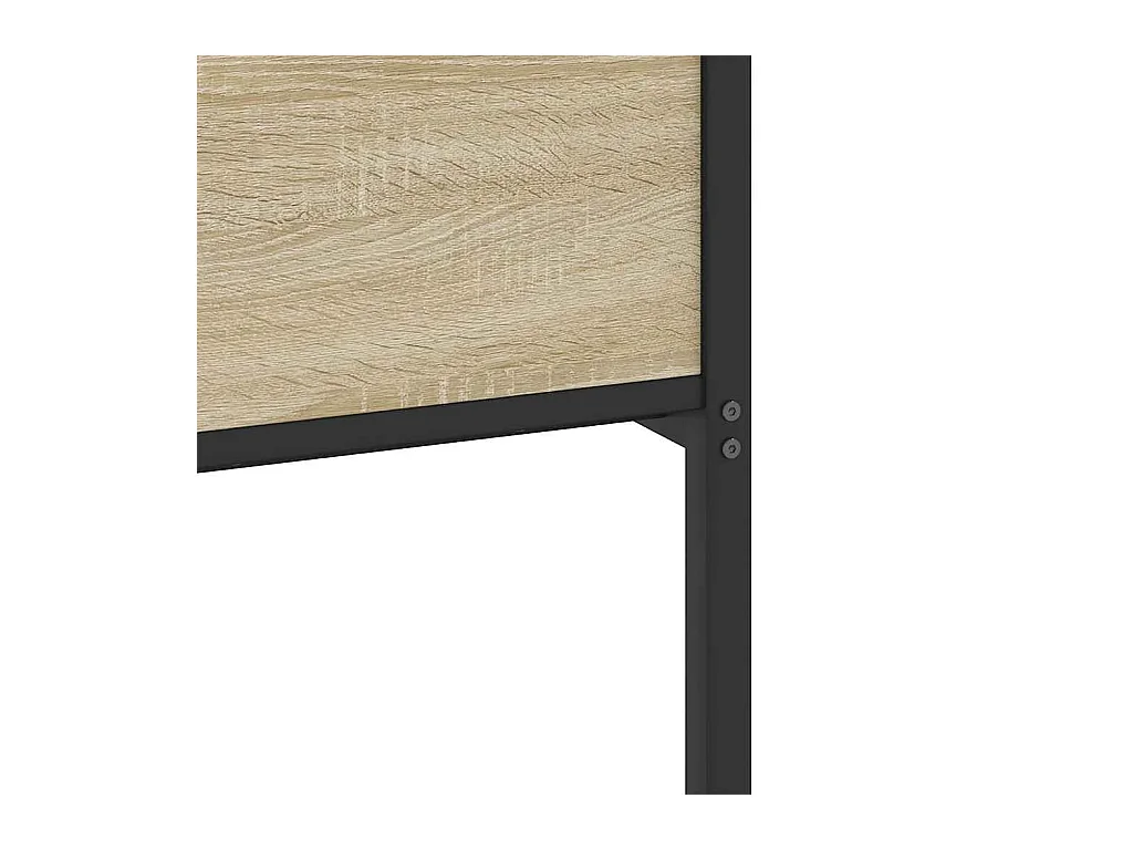 Cadre de lit en métal sans matelas chêne sonoma 200x200 cm